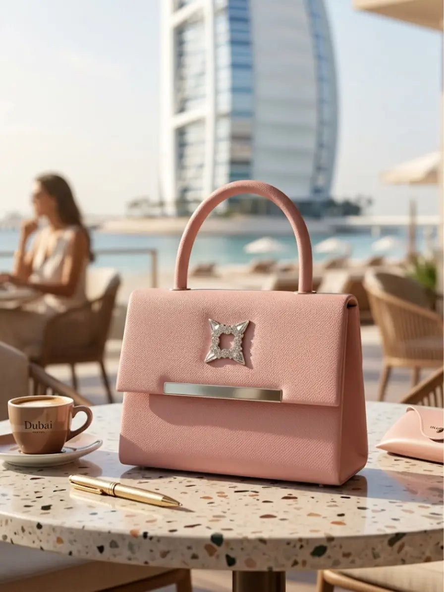 Square Structured Handbag – Modern Minimalist Women's Bag Abeeras Fashion