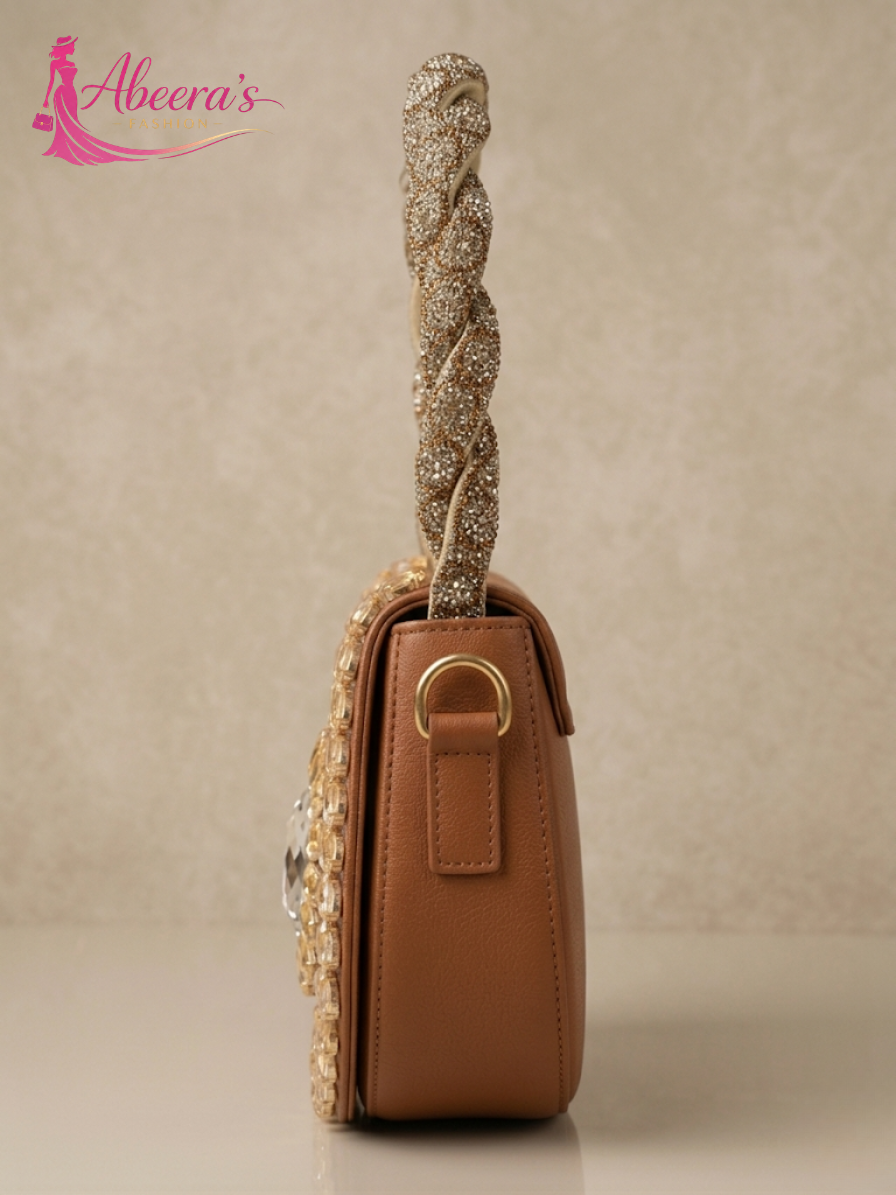 Brown Rope Handle Handbag – Boho Style Women's Bag Abeeras Fashion