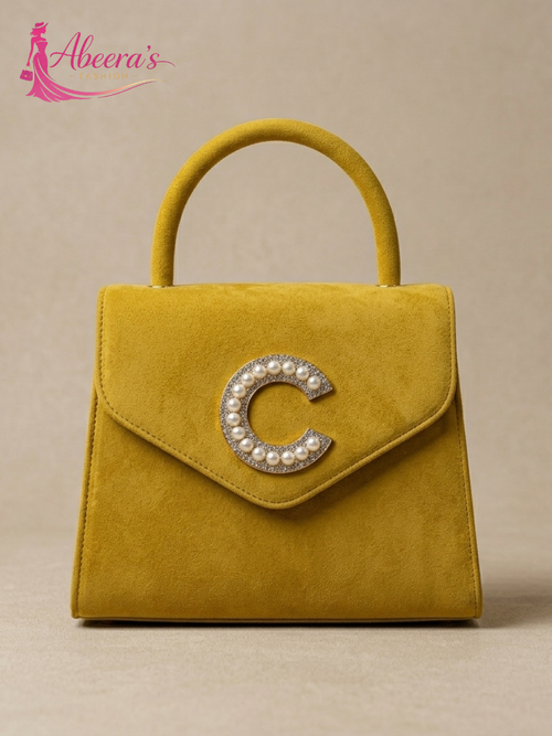 Yellow Leather Handbag for Women – Bright Stylish Shoulder Bag Abeeras Fashion