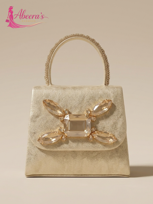 Golden Star Handbag for Women – Embellished Glamour Evening Bag Abeeras Fashion