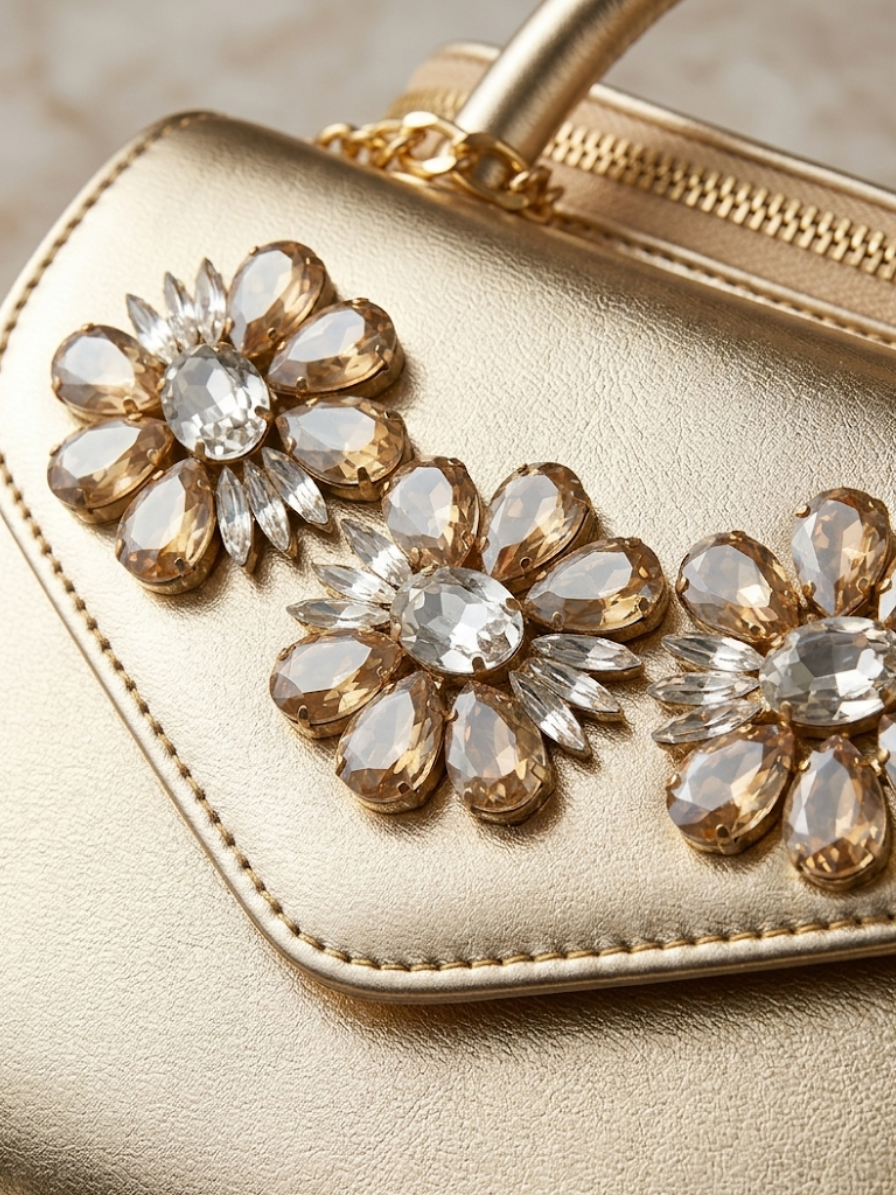 Golden Stars Handbag – Embellished Evening Bag for Women Abeeras Fashion