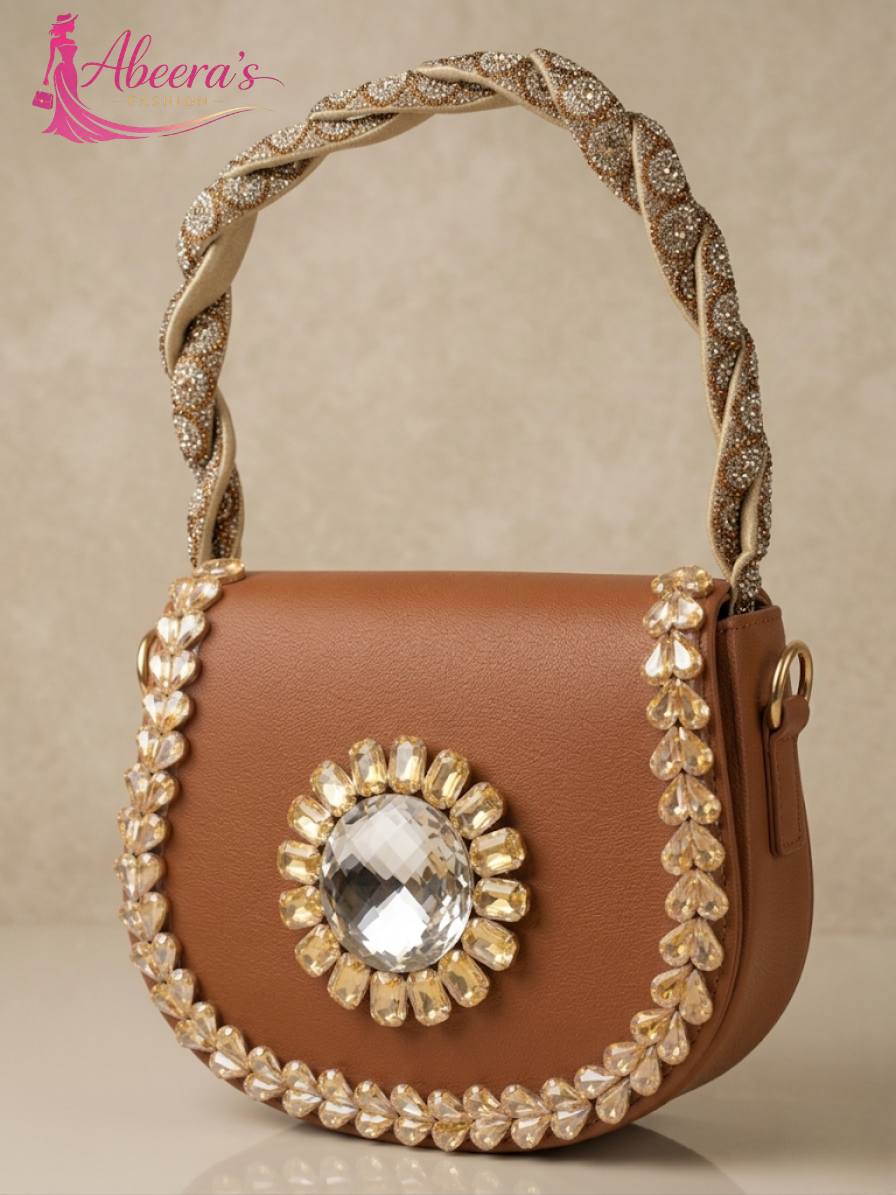 Brown Rope Handle Handbag – Boho Style Women's Bag Abeeras Fashion