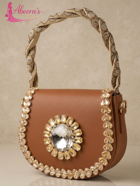 Brown Rope Handle Handbag – Boho Style Women's Bag Abeeras Fashion