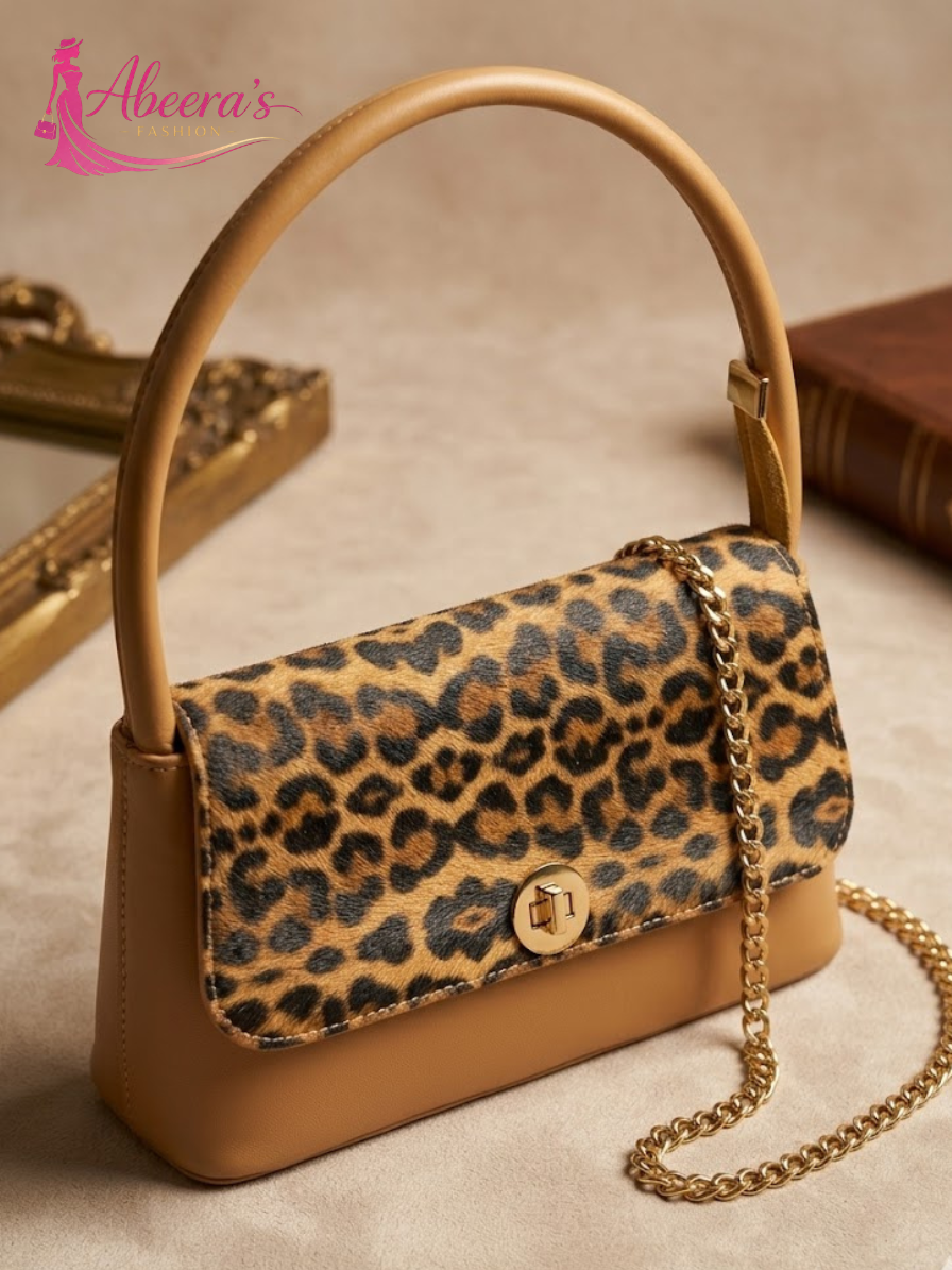 Cheetah Print Handbag for Women – Bold Animal Print Fashion Bag Abeeras Fashion
