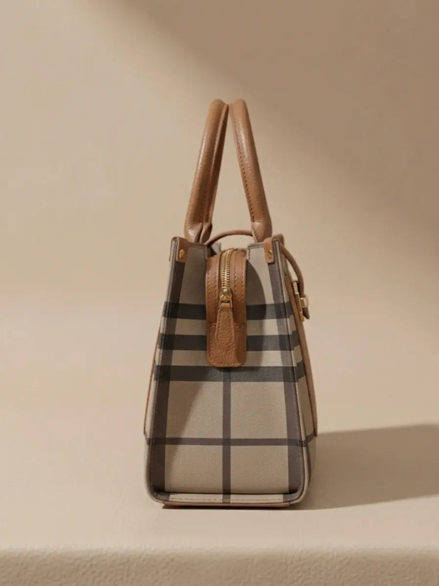 Brown & Black Handbag – Two-Tone Women's Shoulder Bag Abeeras Fashion