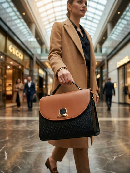 Black & Gold Handbag – Luxury Style Women's Bag Abeeras Fashion