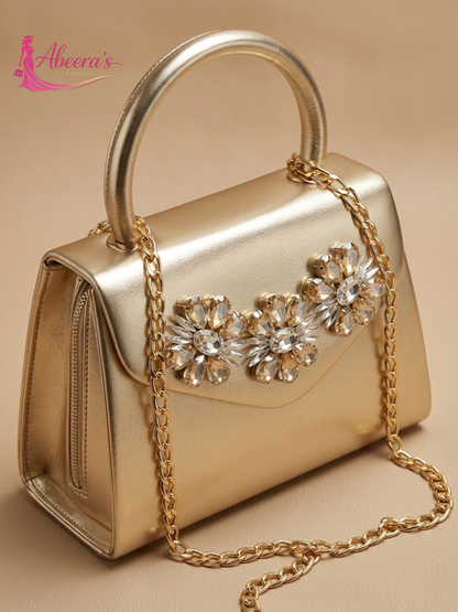 Golden Stars Handbag – Embellished Evening Bag for Women Abeeras Fashion