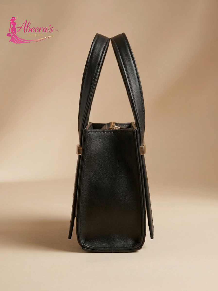 Large Black Tote Bag – Spacious Women's Everyday Handbag Abeeras Fashion