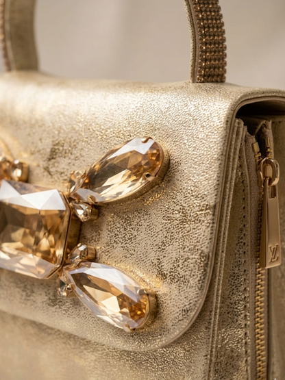 Golden Star Handbag for Women – Embellished Glamour Evening Bag Abeeras Fashion