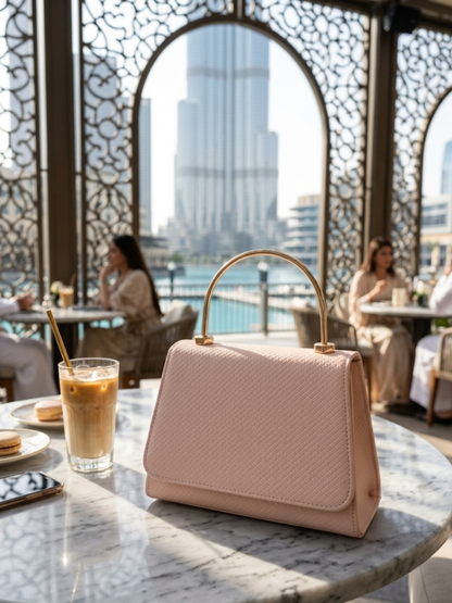 Pink Leather Handbag for Women – Chic Everyday Shoulder Bag Abeeras Fashion