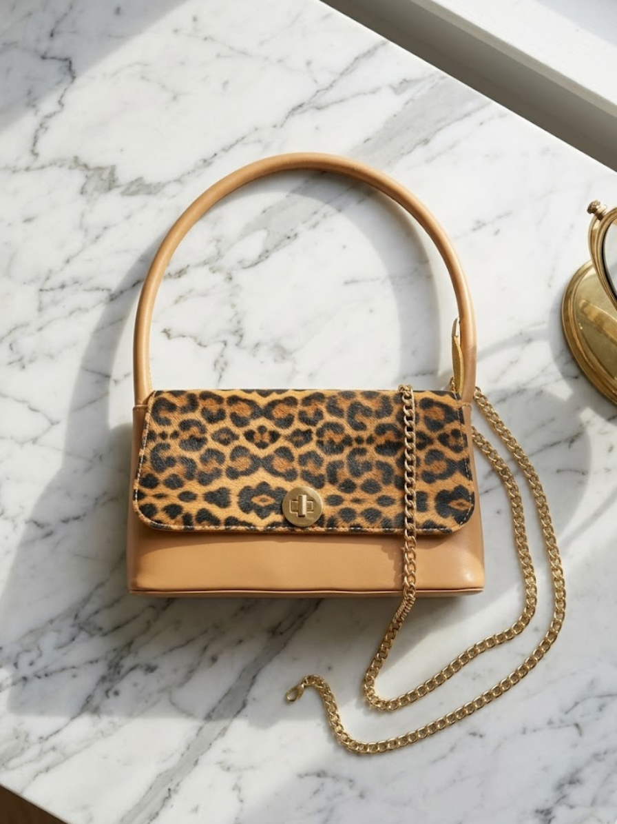 Cheetah Print Handbag for Women – Bold Animal Print Fashion Bag Abeeras Fashion
