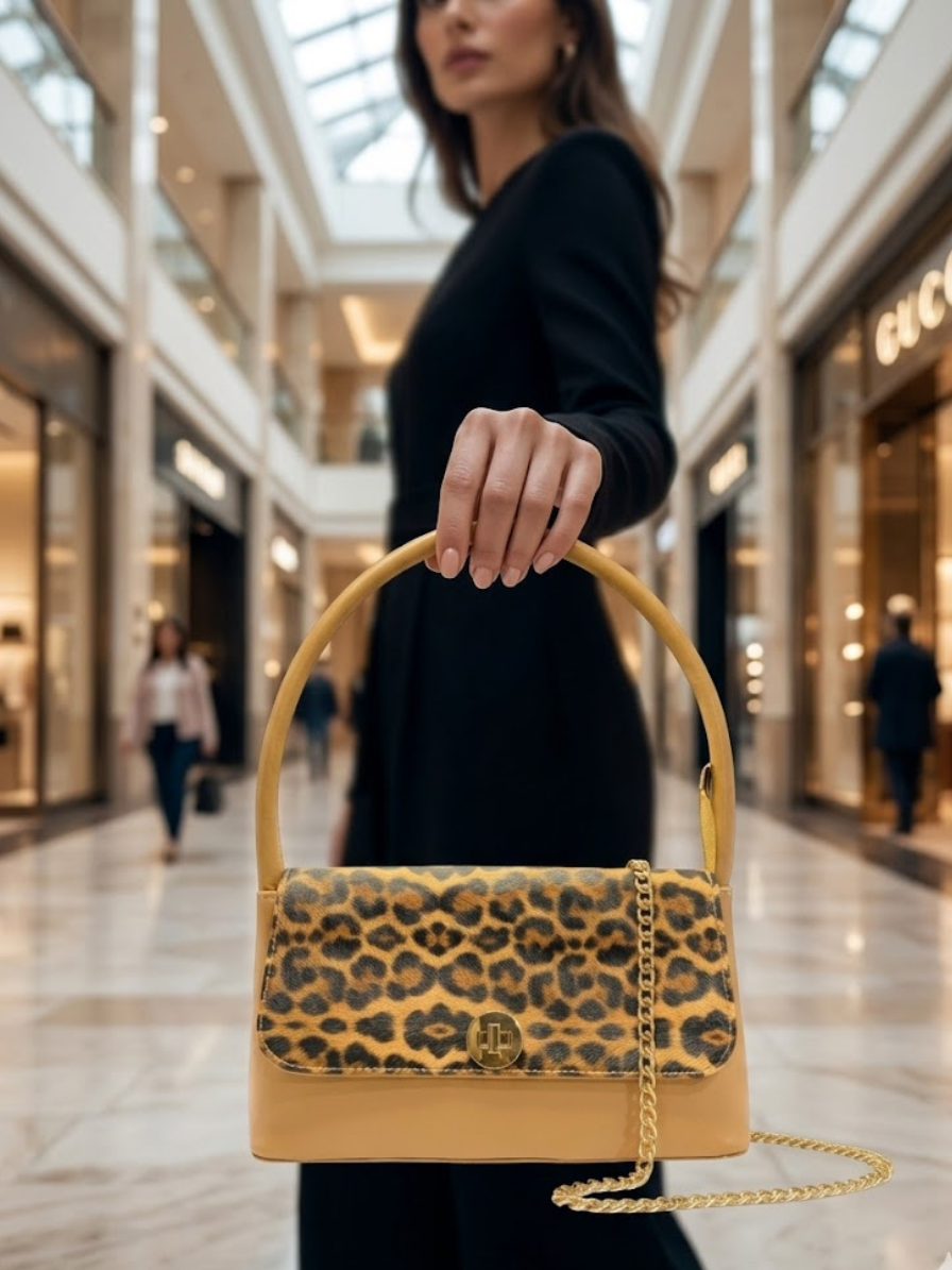 Cheetah Print Handbag for Women – Bold Animal Print Fashion Bag Abeeras Fashion
