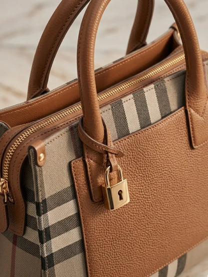 Brown & Black Handbag – Two-Tone Women's Shoulder Bag Abeeras Fashion