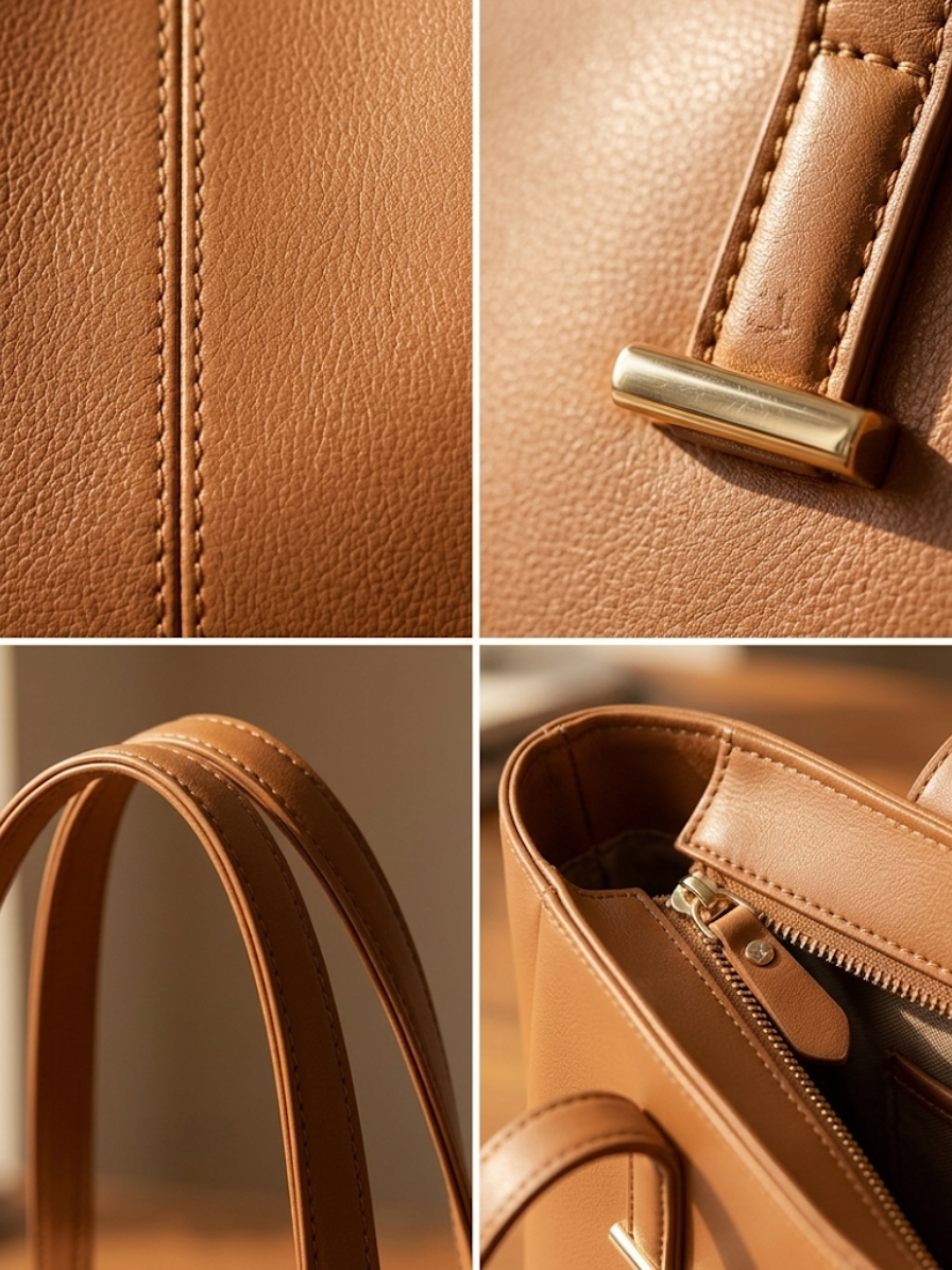 Brown Leather Handbag for Women – Classic Everyday Shoulder Bag Abeeras Fashion