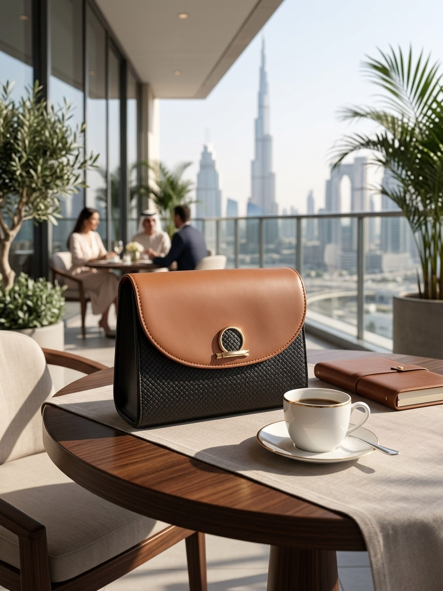 Black & Gold Handbag – Luxury Style Women's Bag Abeeras Fashion