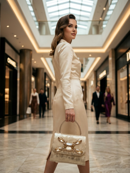 Golden Star Handbag for Women – Embellished Glamour Evening Bag Abeeras Fashion