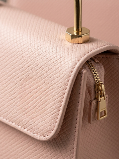Pink Leather Handbag for Women – Chic Everyday Shoulder Bag Abeeras Fashion