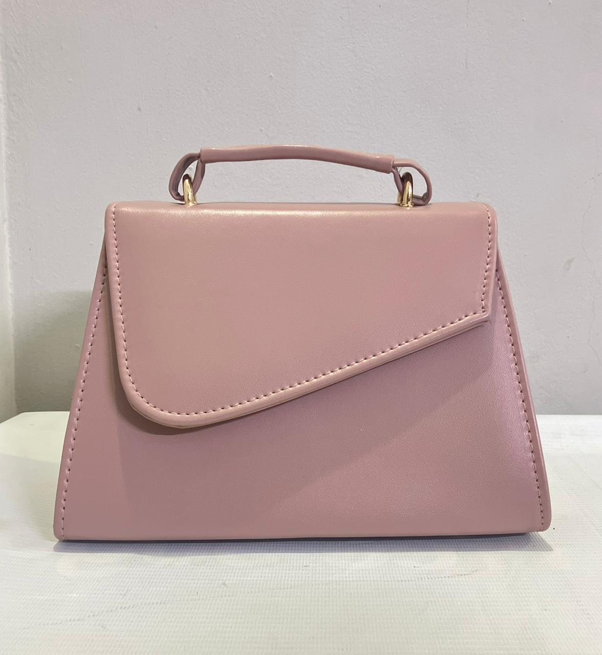 Structured Envelope Flap Handbag | Minimalist Top Handle Bag with Gold Chain Strap Abeeras Fashion