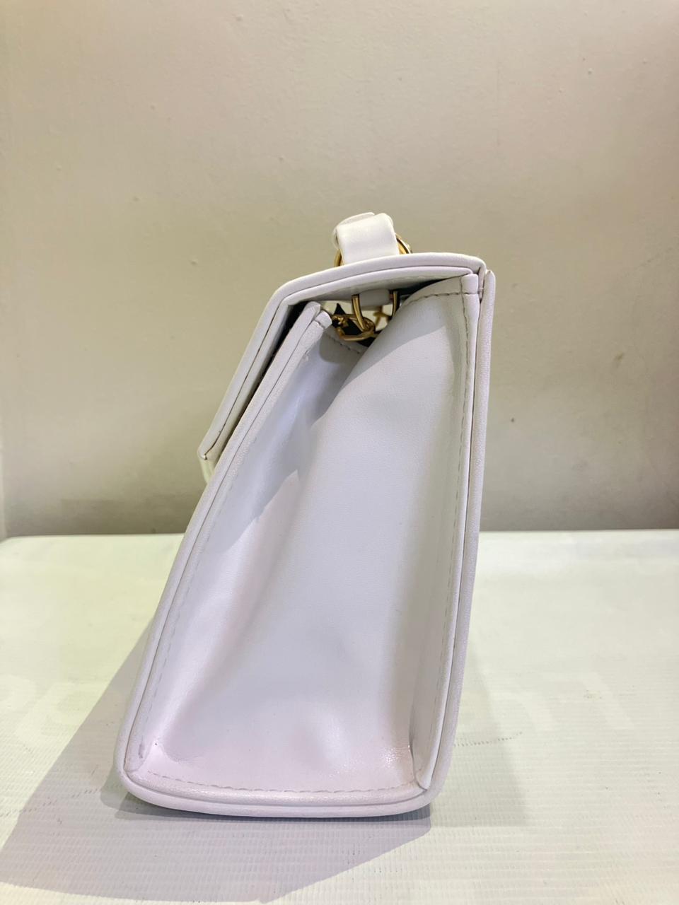 Structured Envelope Flap Handbag | Minimalist Top Handle Bag with Gold Chain Strap Abeeras Fashion