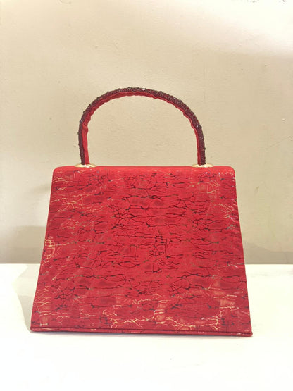 Crystal Butterfly Crackle Finish Handbag | Party Bag with Gold Chain Strap Abeeras Fashion